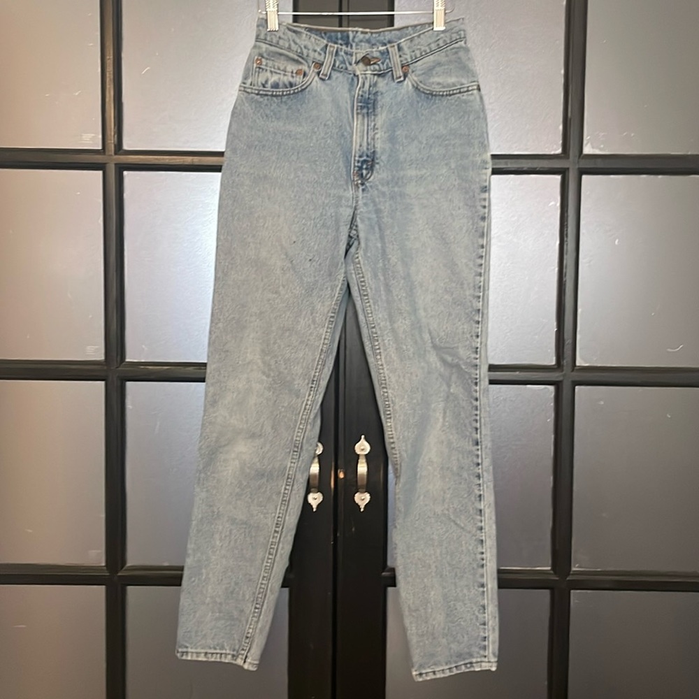 Blank red tab Levi’s 501 jeans 0/3 denim 26x30 high-rise, Mom jeans